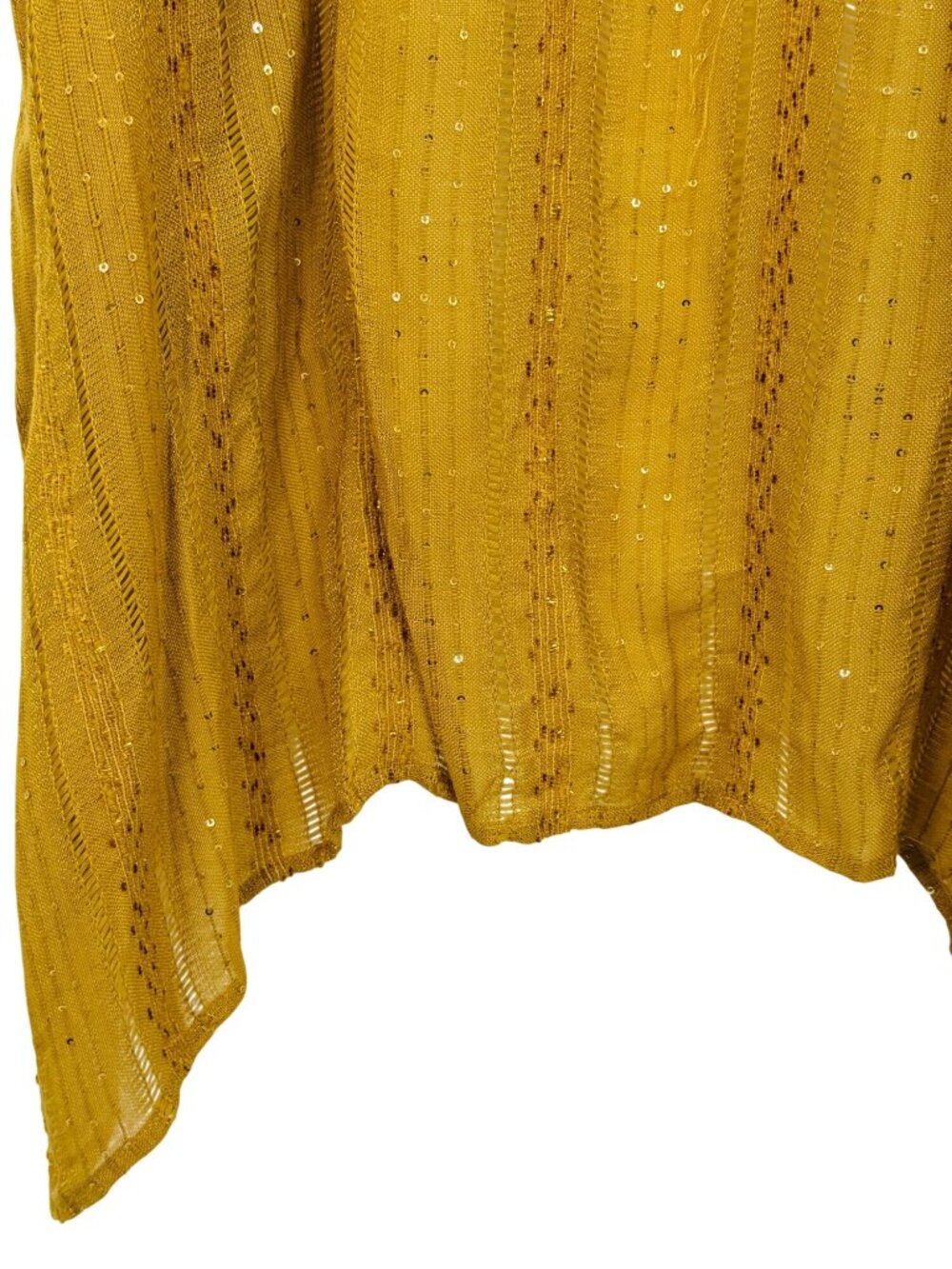 NWT Free People Golden Yellow Sequin Kimono | Boho Whimsigoth Coastal Cowgirl OS - Picture 11 of 16